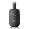 Matte‑grey 500 ml Staliá Koroneiki extra virgin olive‑oil bottle with natural wooden cap.
